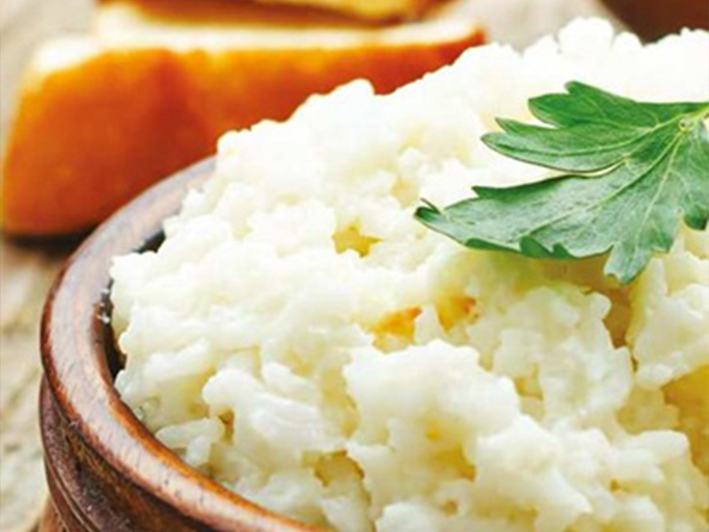 Πουρές μοσχάρι, κουνουπίδι & ρύζι