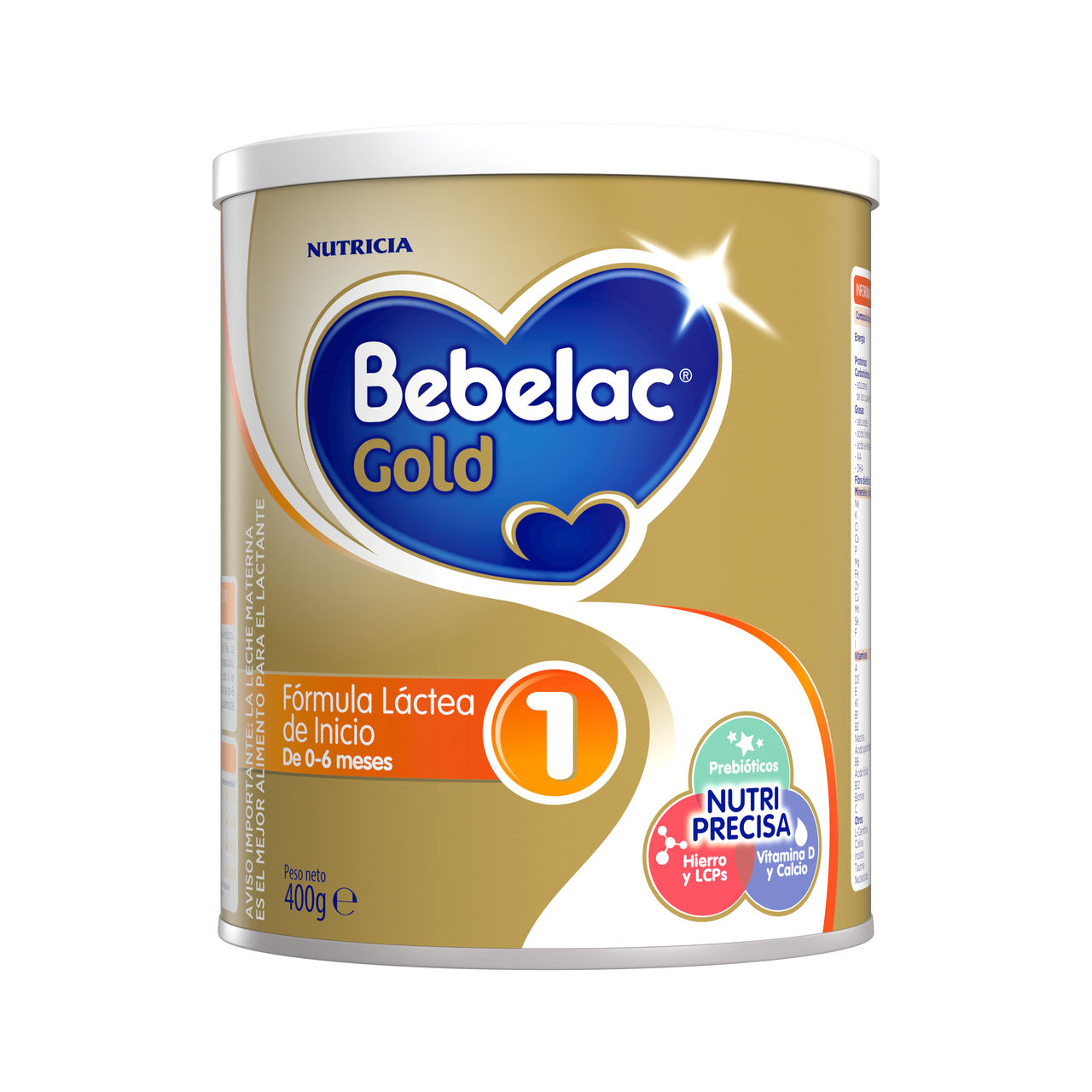 Bebelac ® Gold 1 fórmula láctea de inicio polvo para bebés 0 a 6 meses lata 400g - Bebelac Ecuador